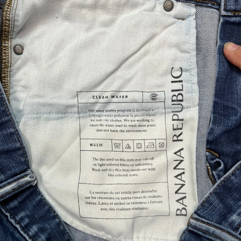 Banana Republic Jeans Mens 38x36 Medium Wash Straight Leg Stretch 5 Pocket Denim